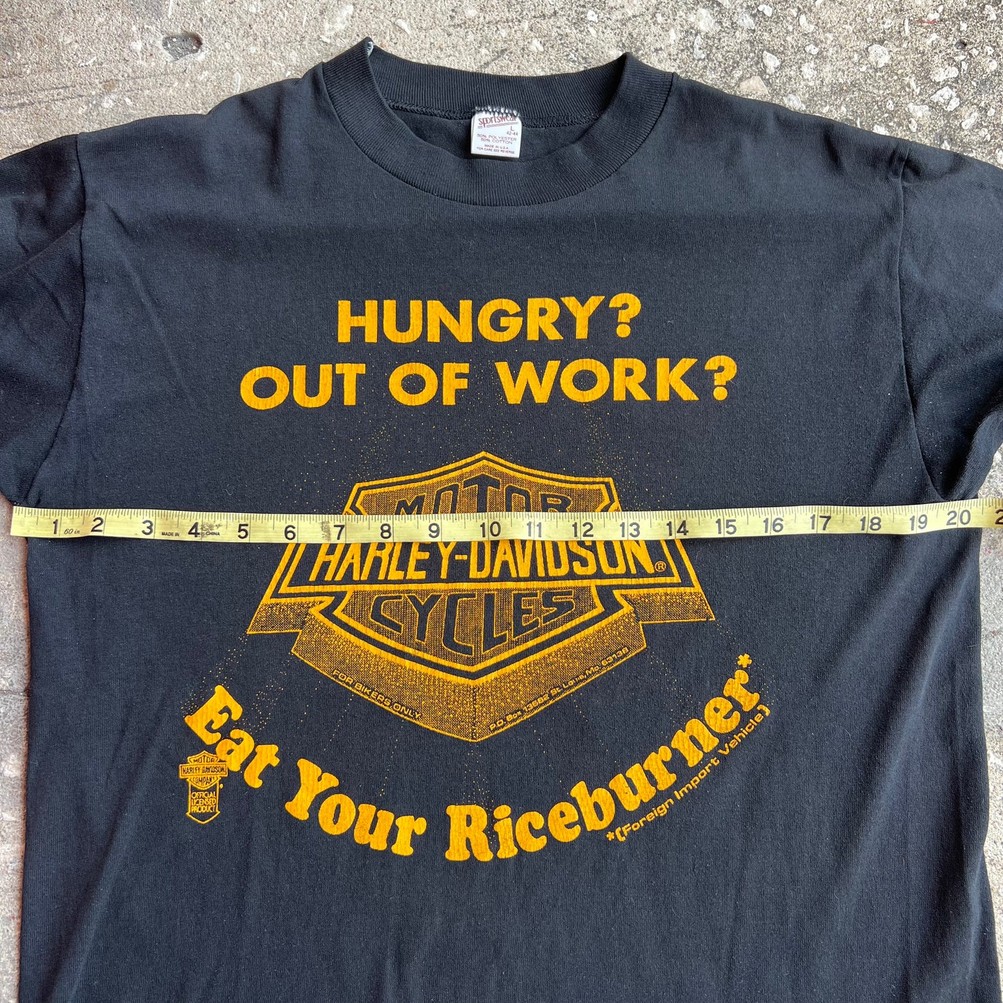 1980’s Harley-Davidson “Out Of Work” Shirt (L)