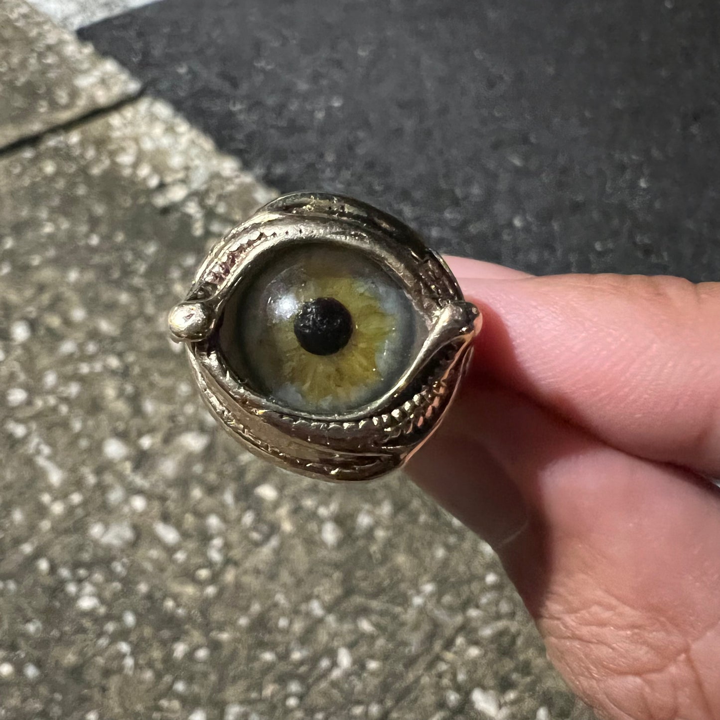 Pre-WW2 14k Prosthetic Eye Ring