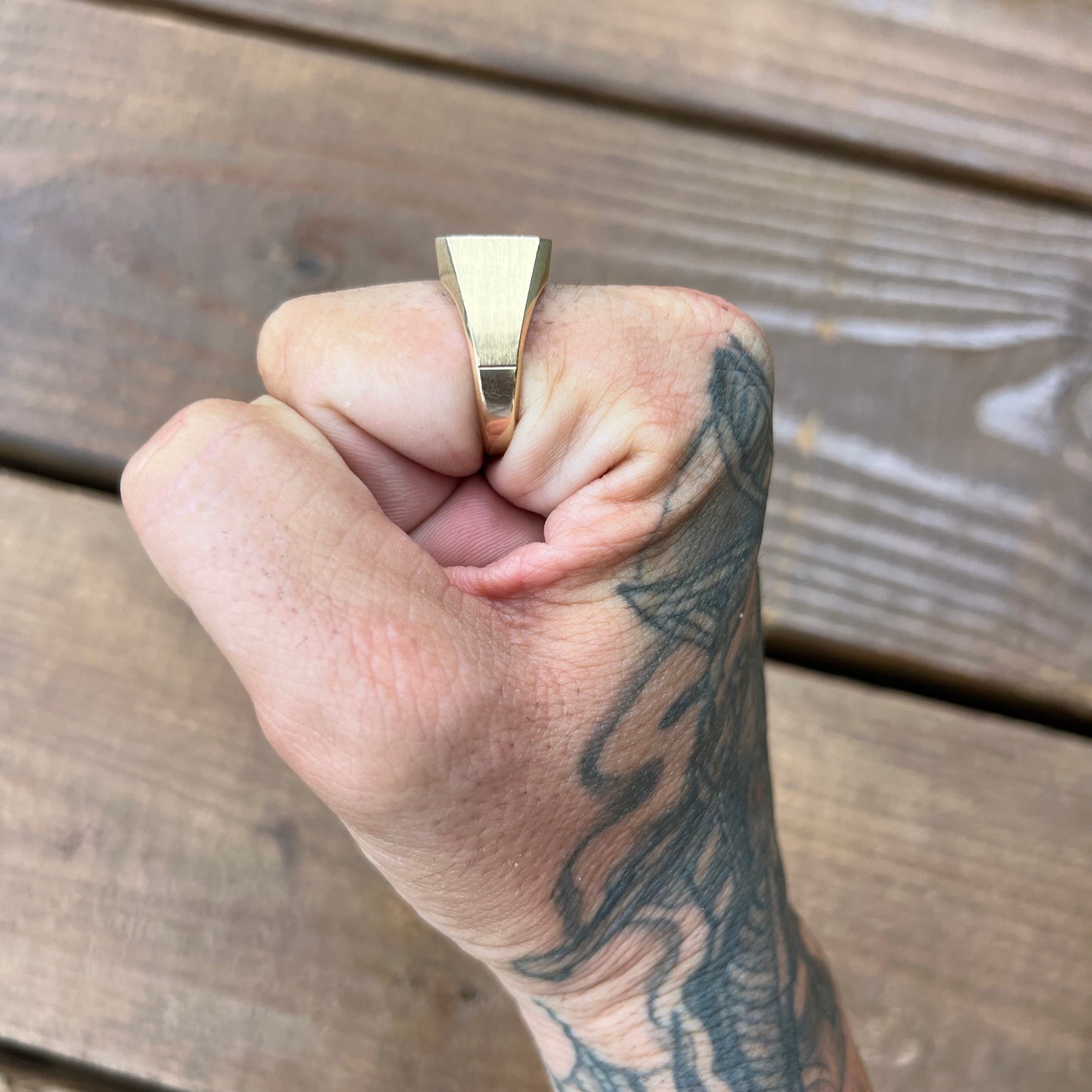 1980’s 14k Black Onyx/Natural Diamond Signet Ring (11.5)
