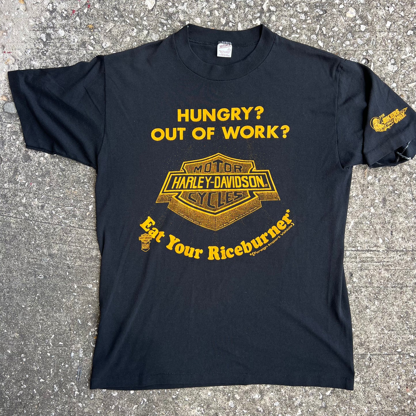 1980’s Harley-Davidson “Out Of Work” Shirt (L)