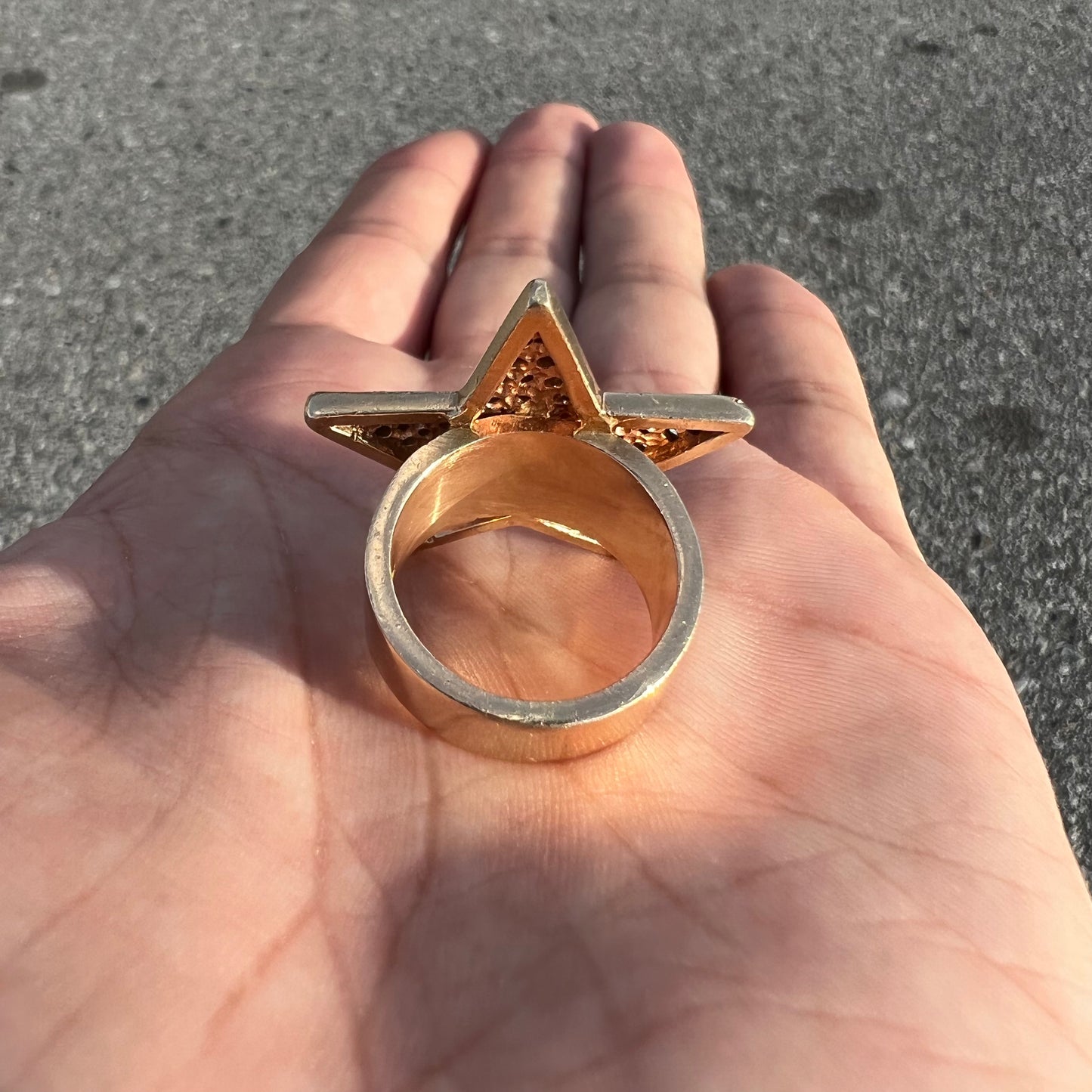 Vintage 14k Heavyweight Natural Diamond Flooded Superstar Ring (8)