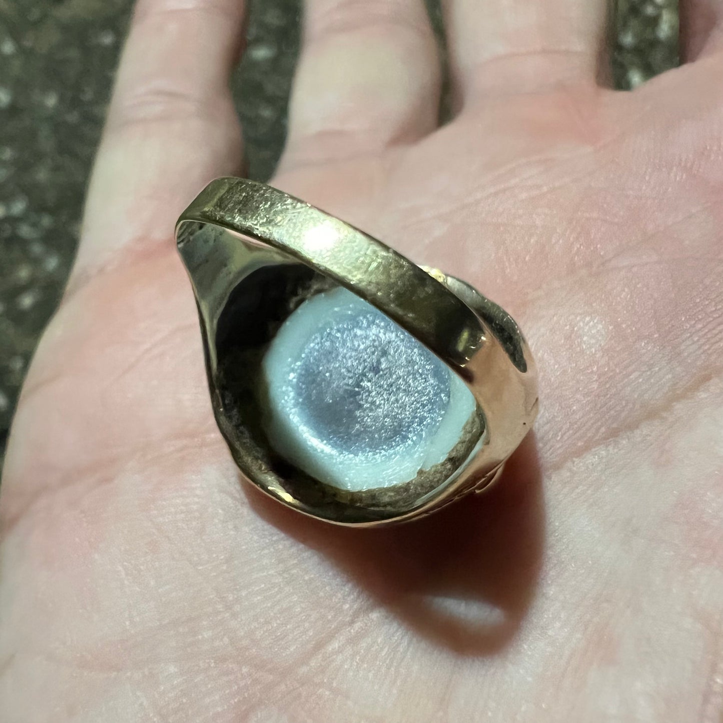 Pre-WW2 14k Prosthetic Eye Ring