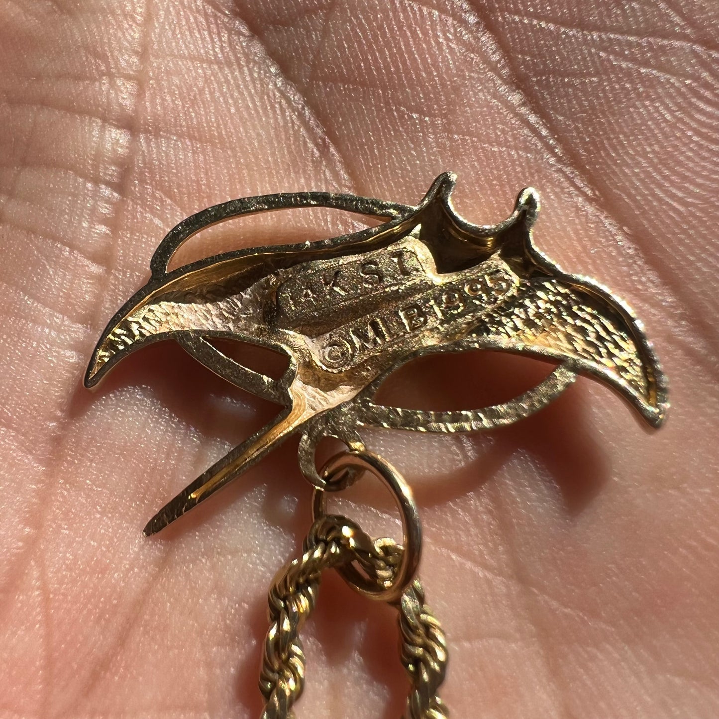1995 14k Officially Licensed Tampa Bay Devil Rays Pendant