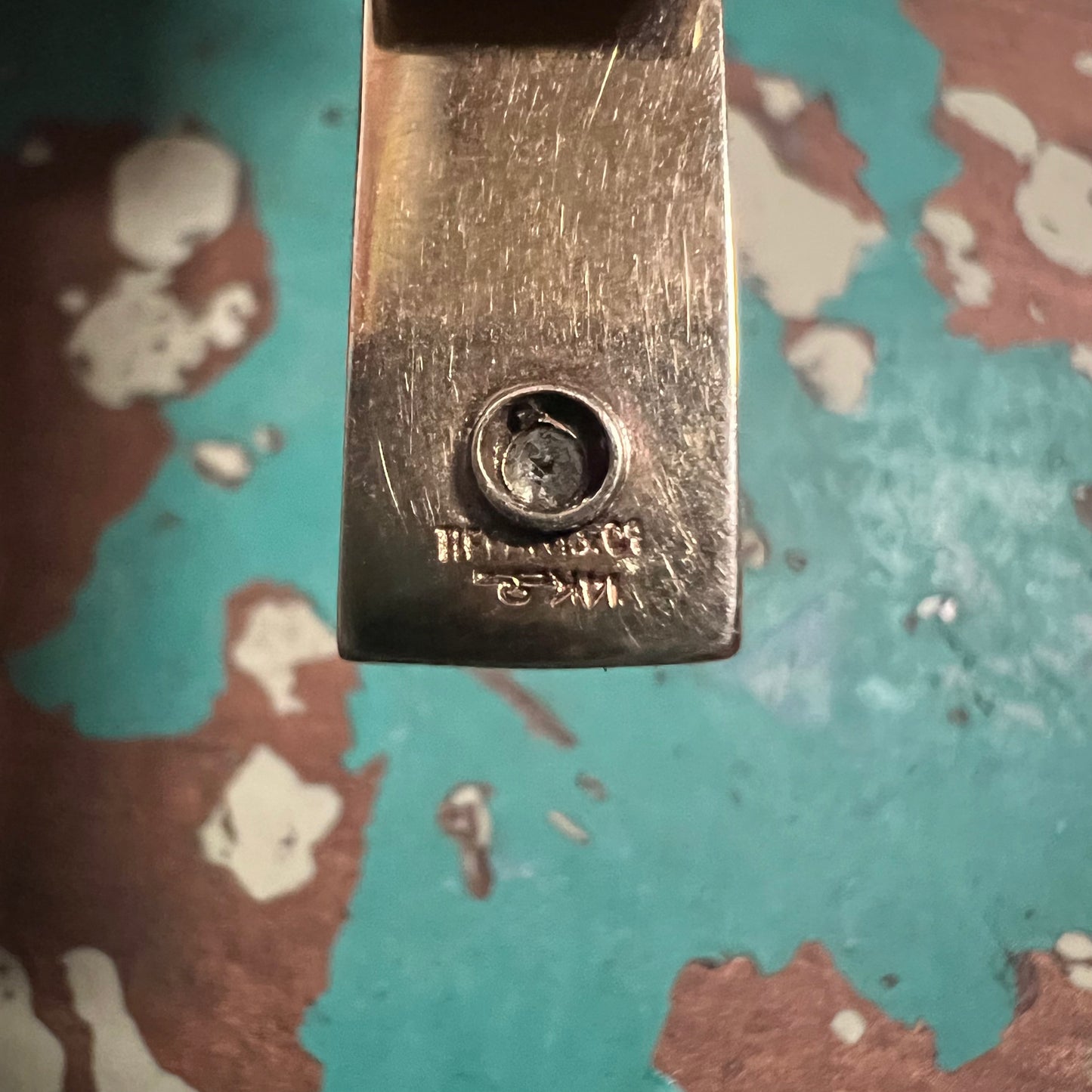 Art Deco Tiffany & Co. Solid 14k/Natural Diamond Money Clip/Tie Bar Combo