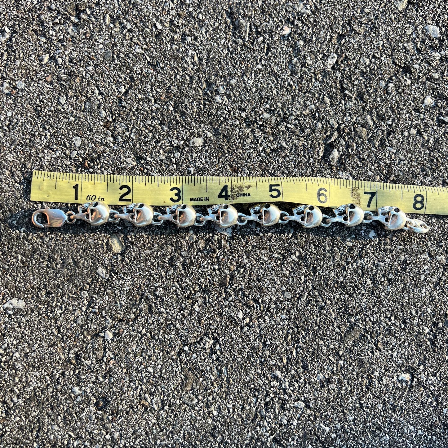 Custom Heavyweight Sterling/.925 Skull Bracelet