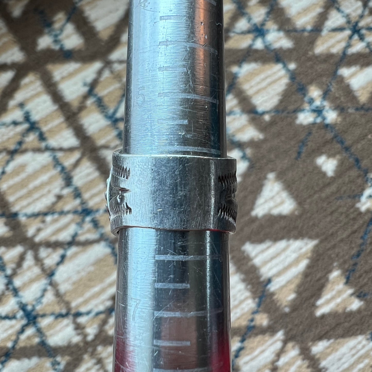 Mid-Century Sterling/.925 Southwestern Handmade Prosthetic Glass Eye Ring