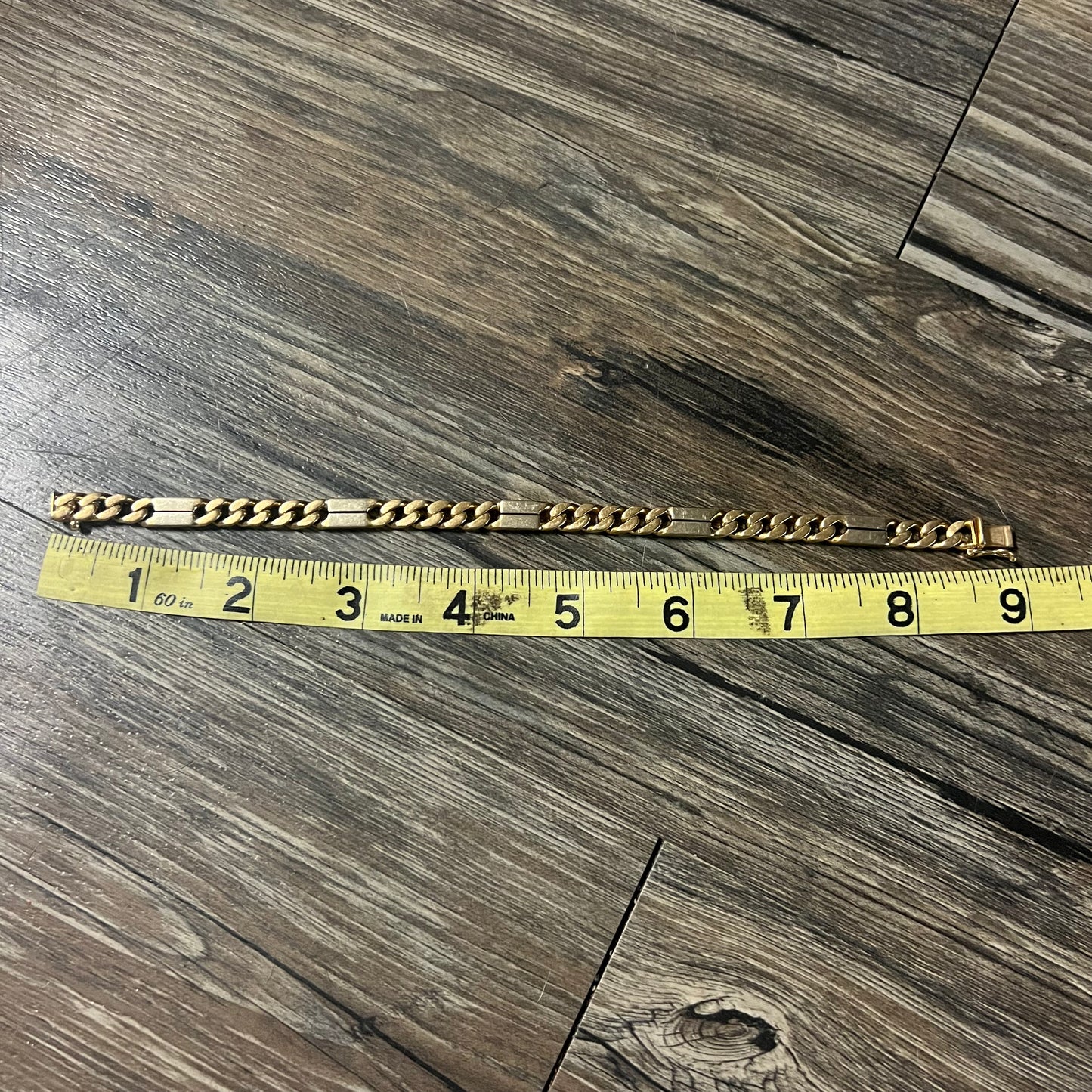 Vintage 14k Solid Miami Cuban Bar Link Bracelet