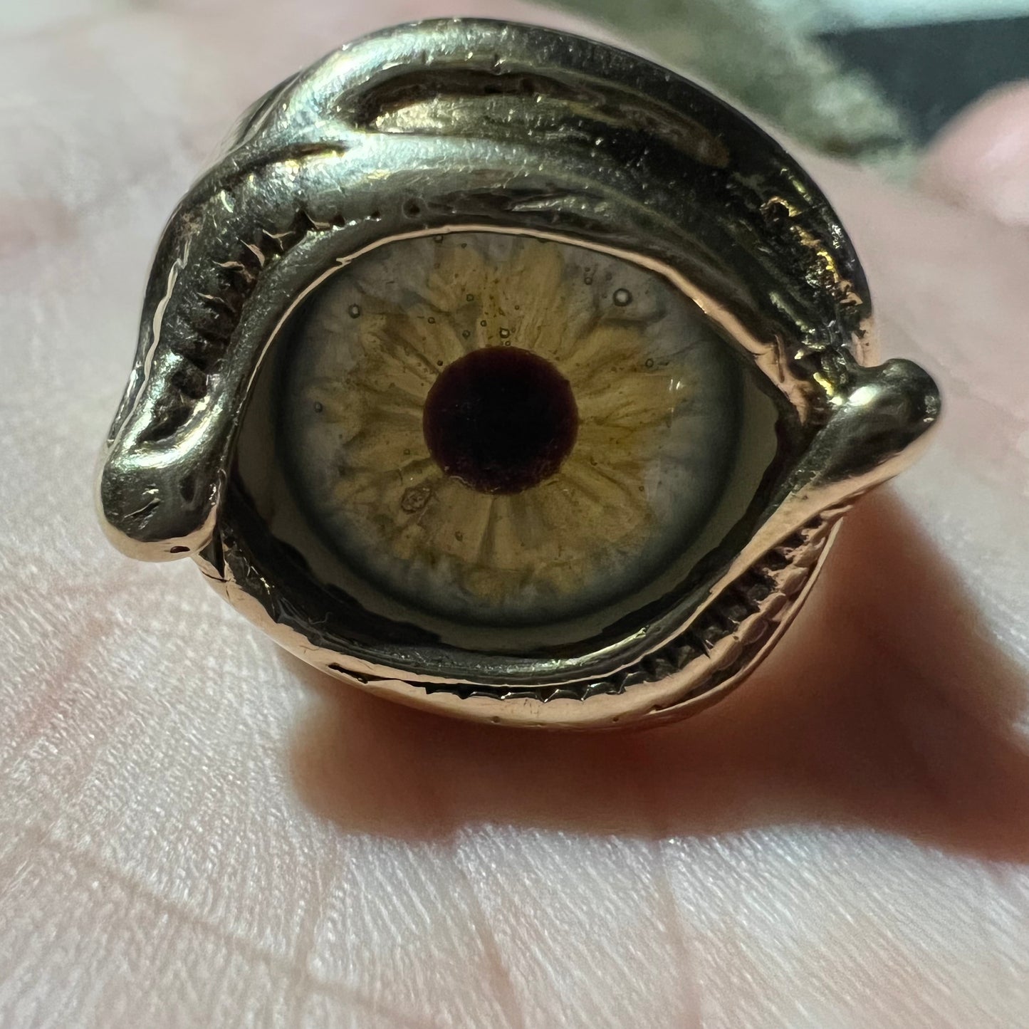Pre-WW2 14k Prosthetic Eye Ring