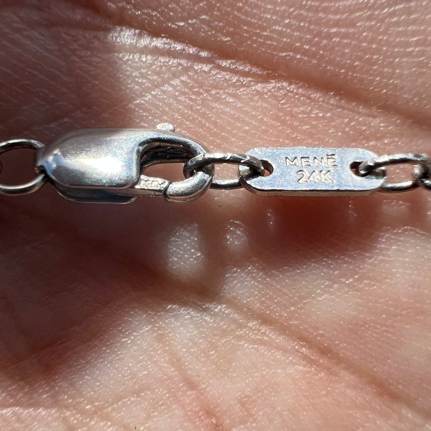 Solid Platinum Dice Pendant And Classic Link Chain By Menē
