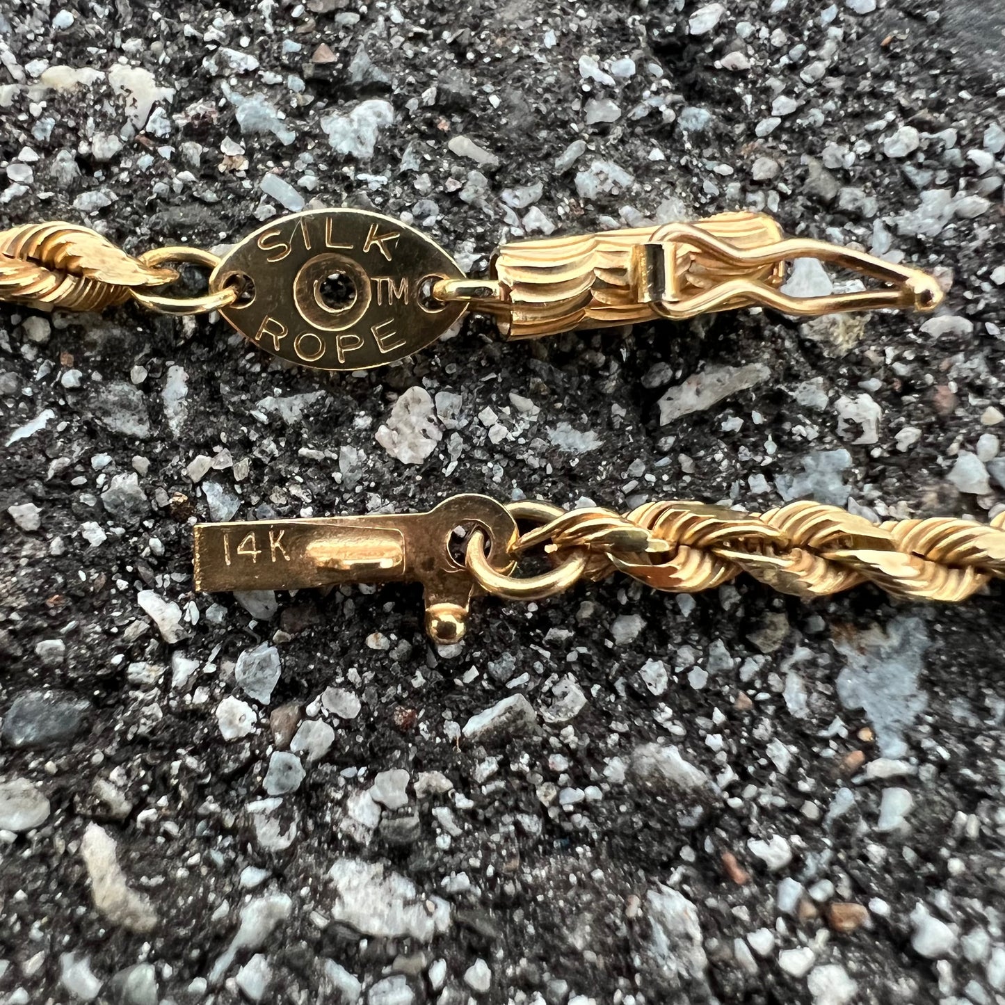 Vintage 14k Silk Rope Chain Necklace (20”)