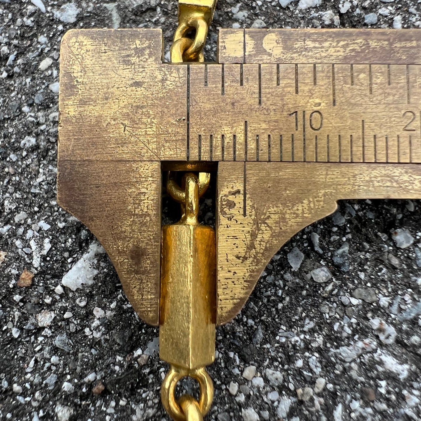 Solid 24k Heavyweight Bar To Anchor Linked Baht Chain Necklace (21”)