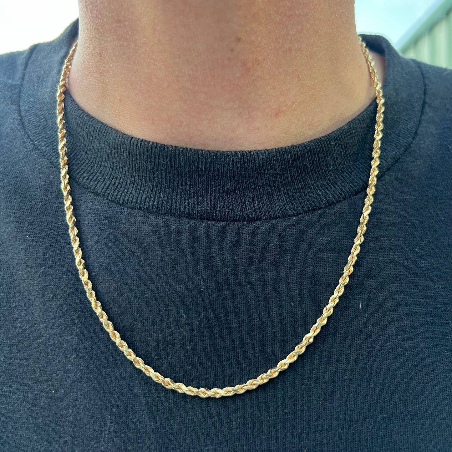 Vintage 14k Silk Rope Chain Necklace (20”)