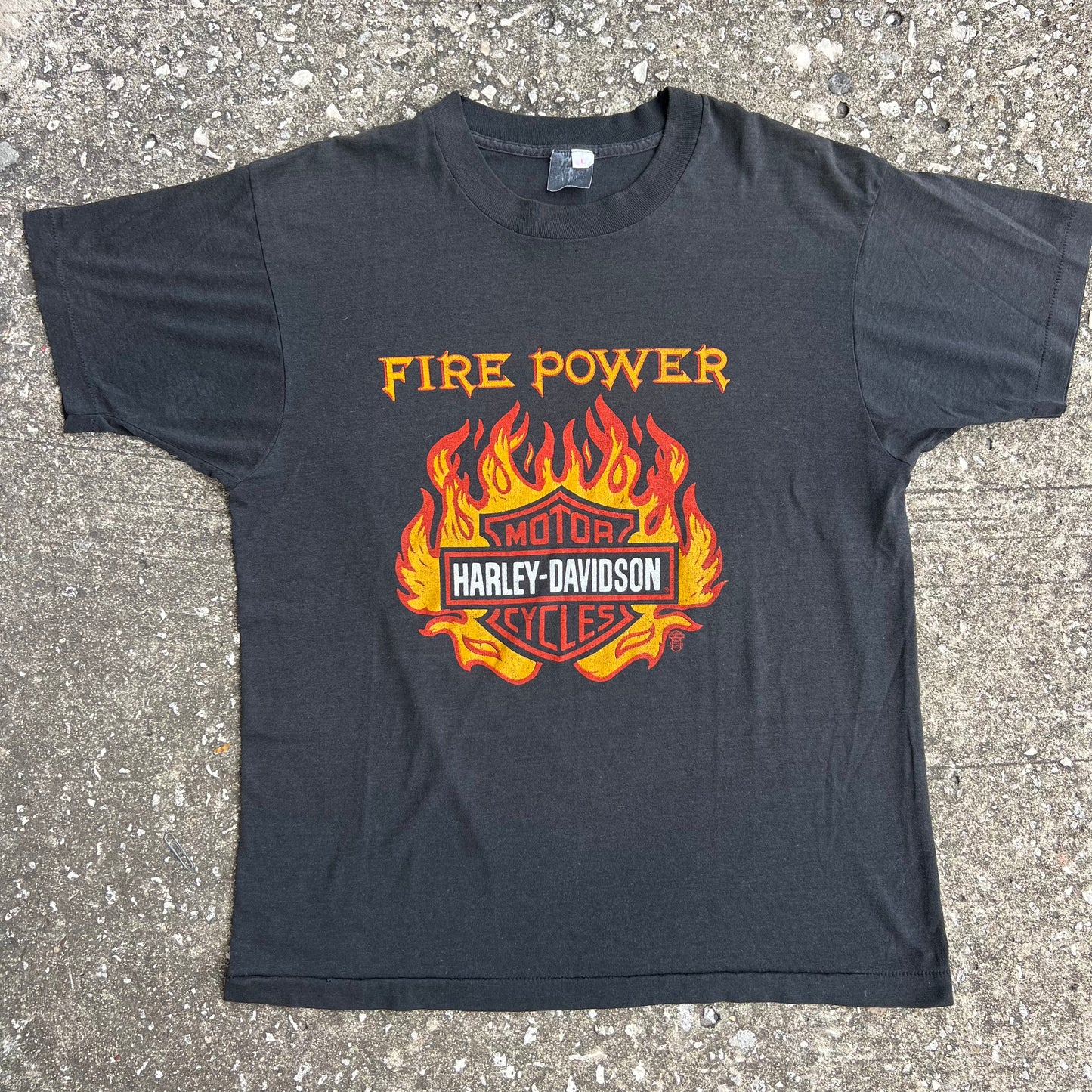 1980’s Harley-Davidson Fire Power Shirt (L)