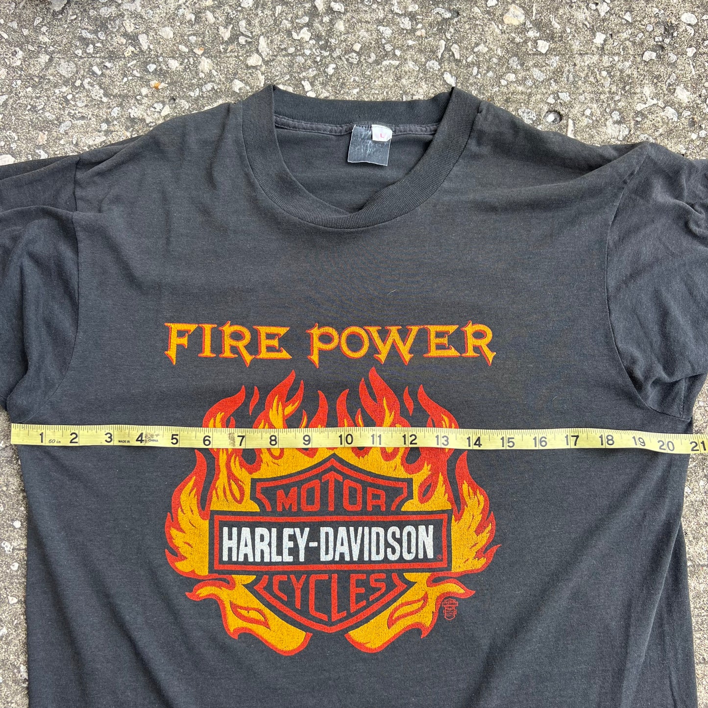 1980’s Harley-Davidson Fire Power Shirt (L)