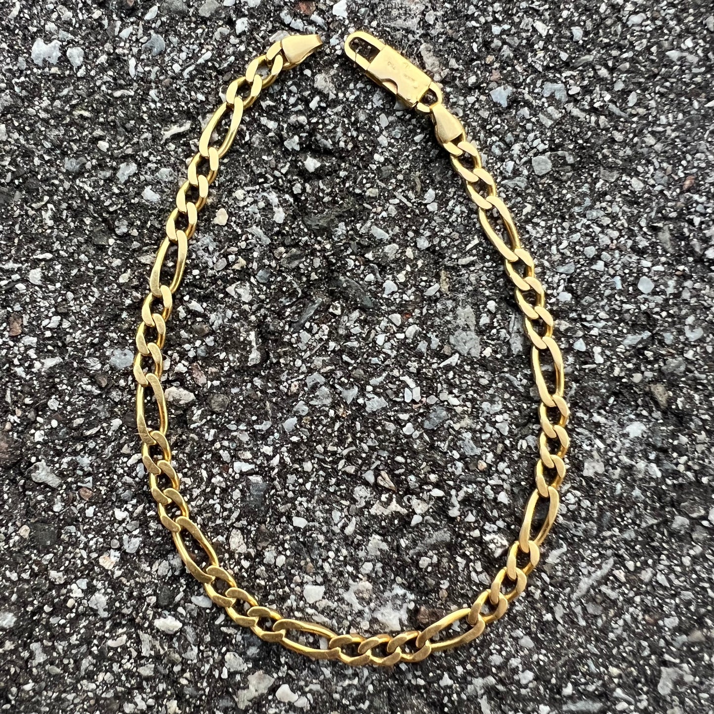 1980’s Solid 18k Italian Figaro Bracelet By Fratelli Chini