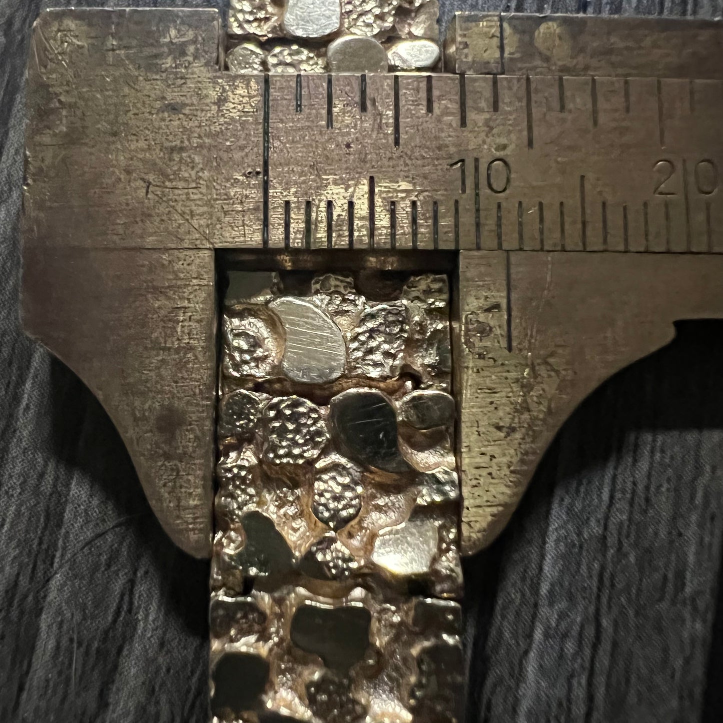 Vintage Solid 14k Nugget Bracelet By Oppenheimer Co.(8”)