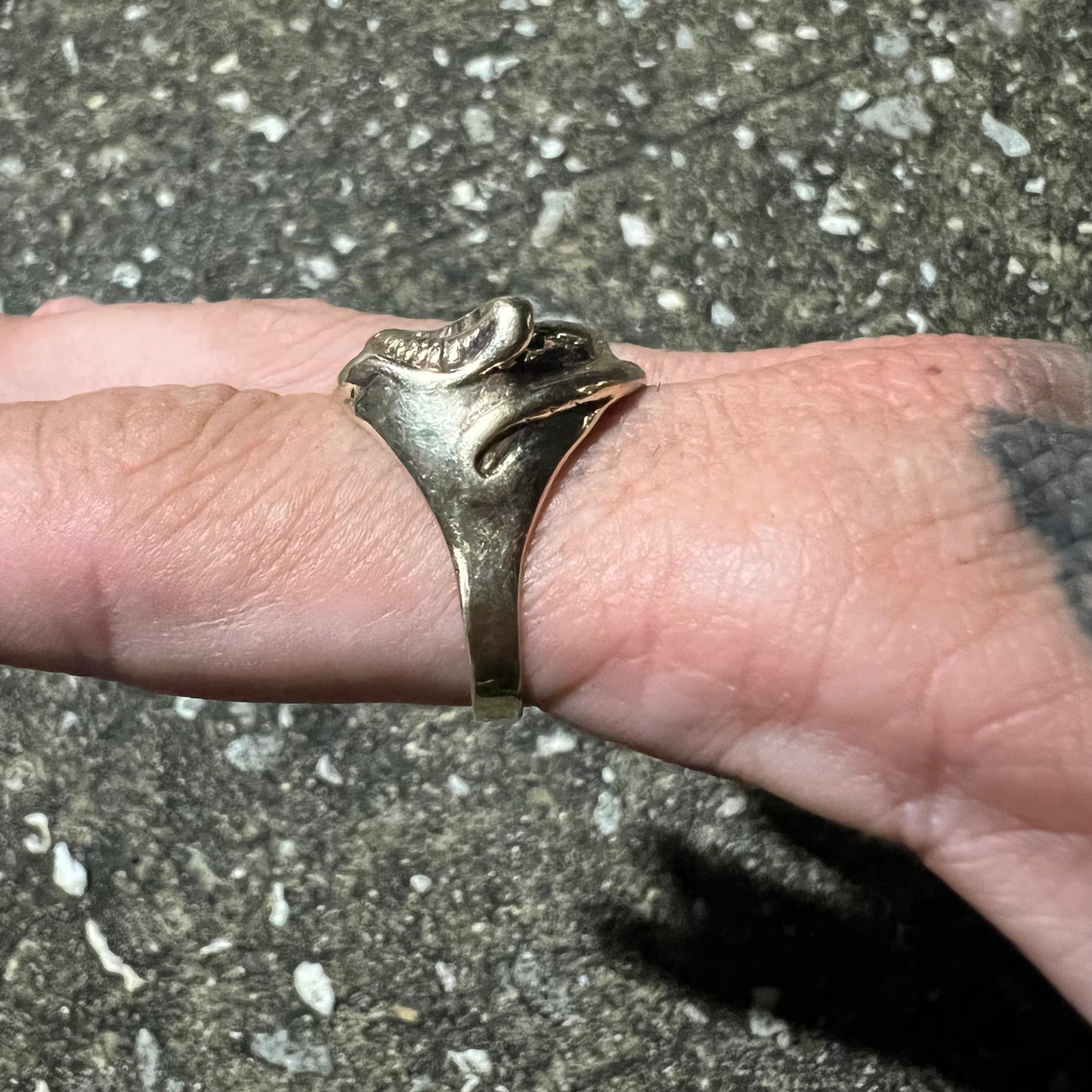 Pre-WW2 14k Prosthetic Eye Ring