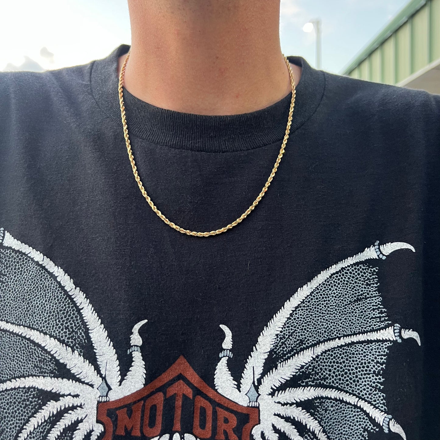Vintage 14k Silk Rope Chain Necklace (20”)