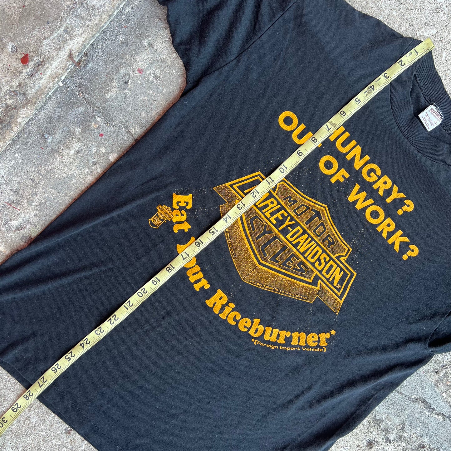 1980’s Harley-Davidson “Out Of Work” Shirt (L)