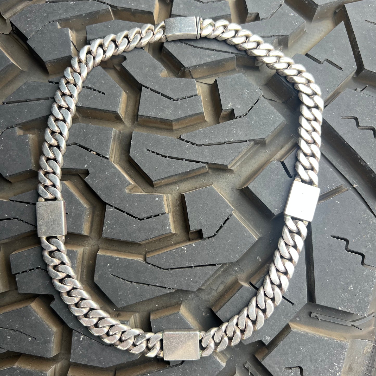 Vintage Solid Heavyweight Miami Cuban Block Link Necklace