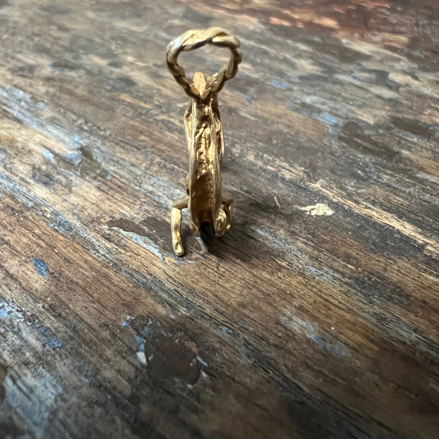 Vintage 14k Swinging Moonrider Pendant