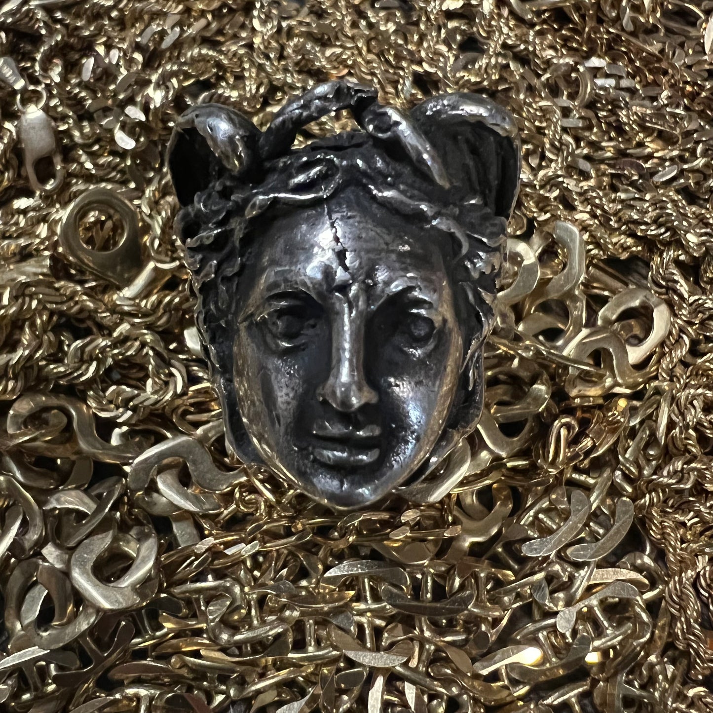 Vintage Sterling/.925 Medusa Ring