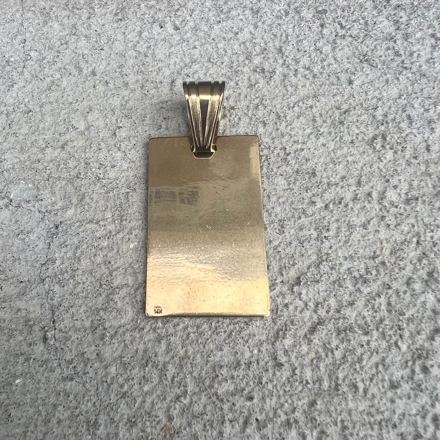 Old School Large 14k Custom Playboy Pendant