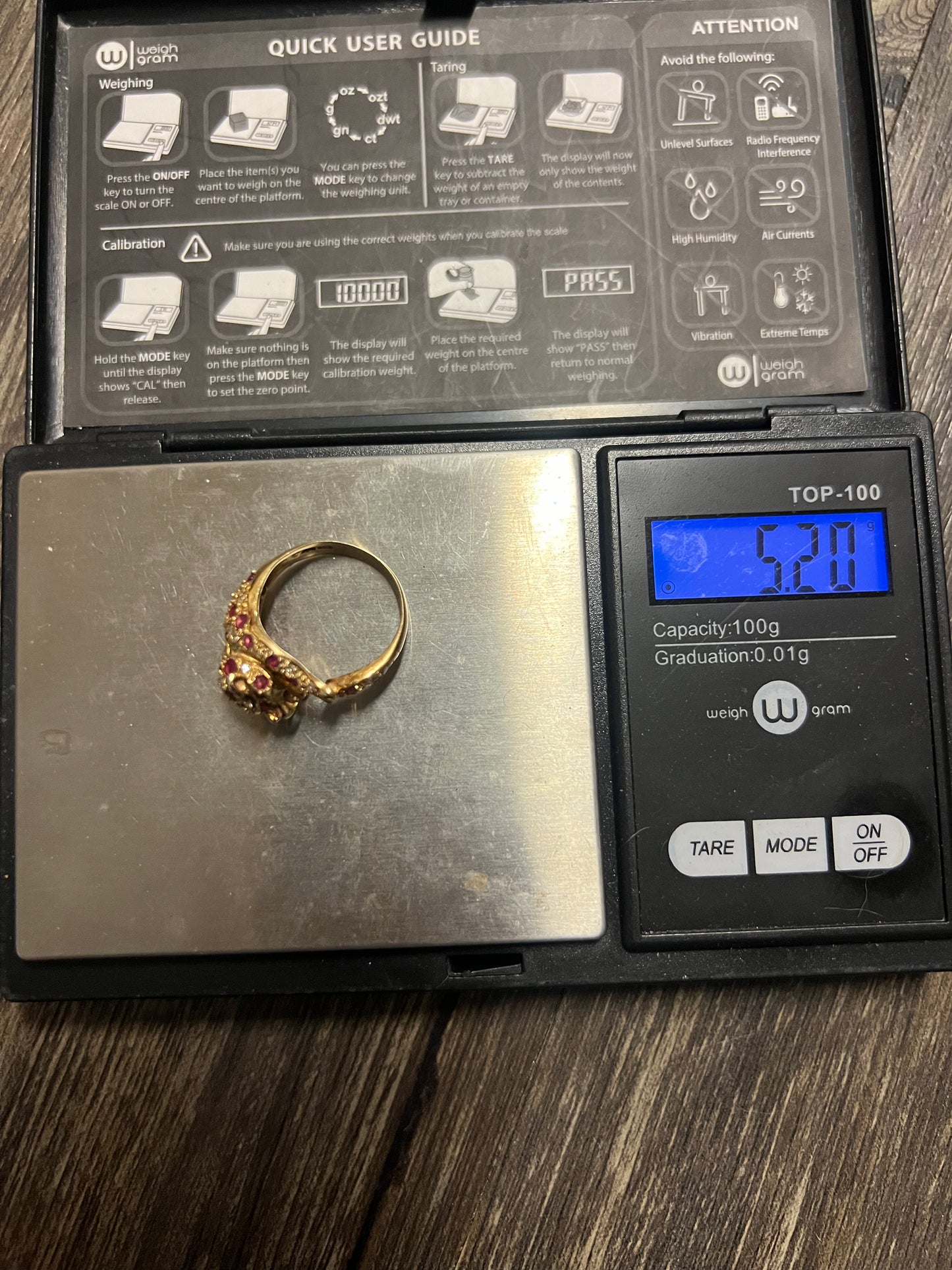 Vintage 14k Natural Diamond/Ruby Flooded Jaguar Ring