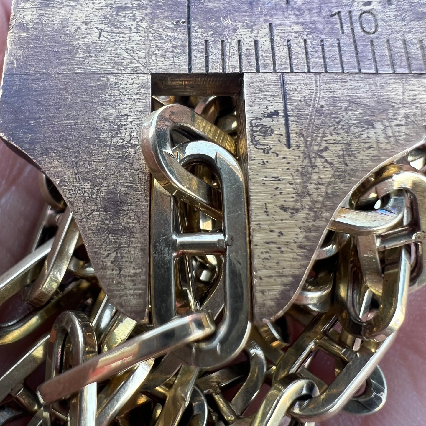 Vintage 14k Chunky Chain D’Ancre Link Necklace