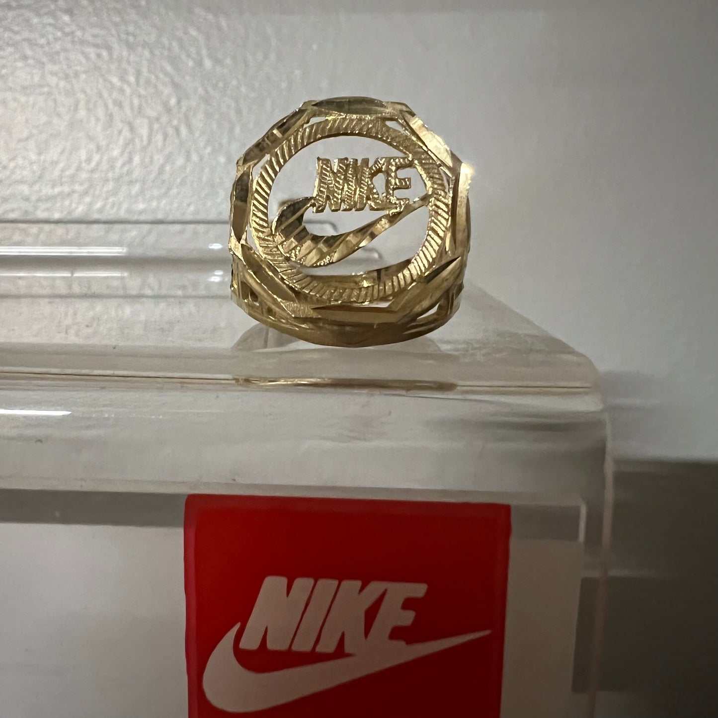 1990’s 10K Diamondcut Nike Octagon Ring