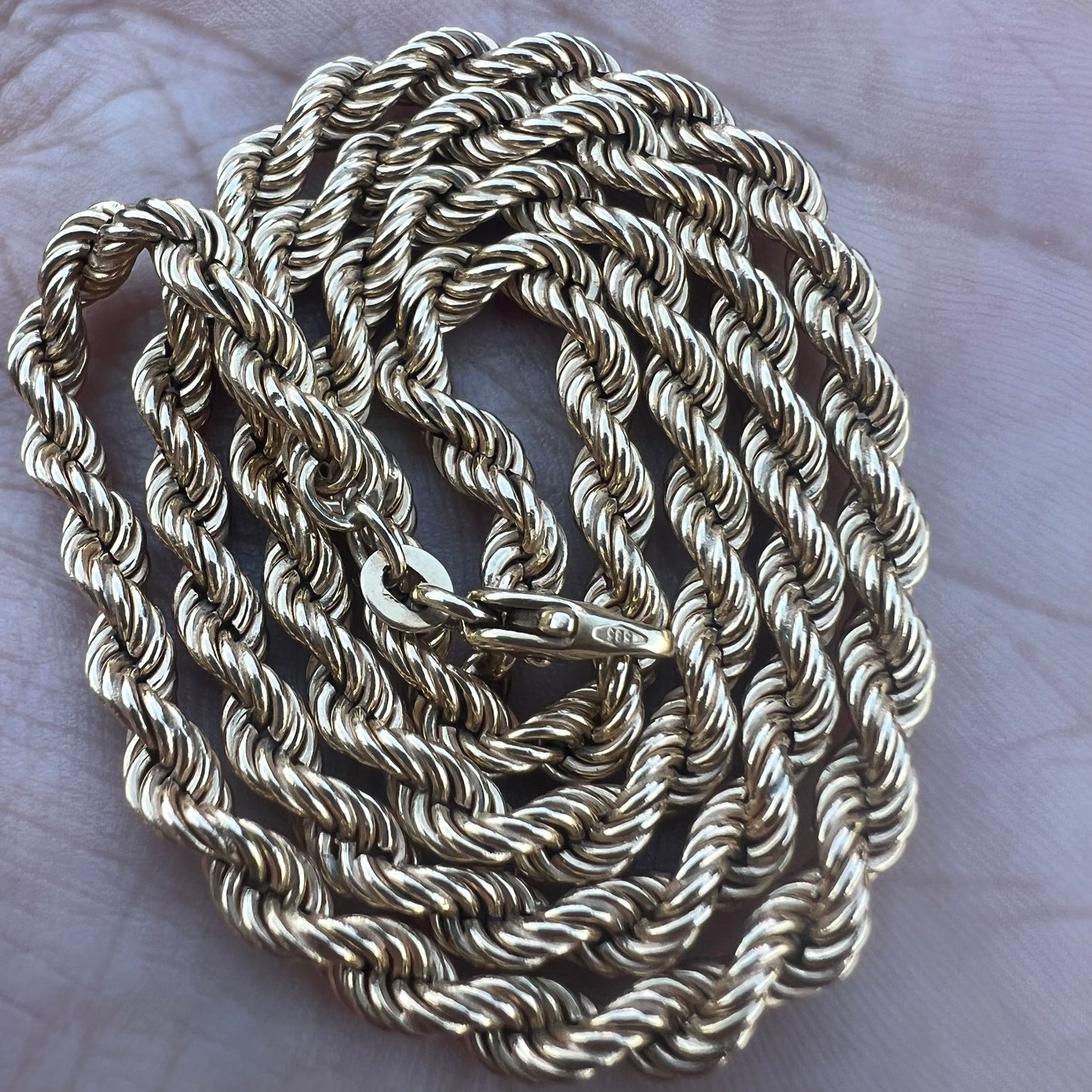 1980’s 14k Thick Italian Rope Chain Necklace (18.5”)