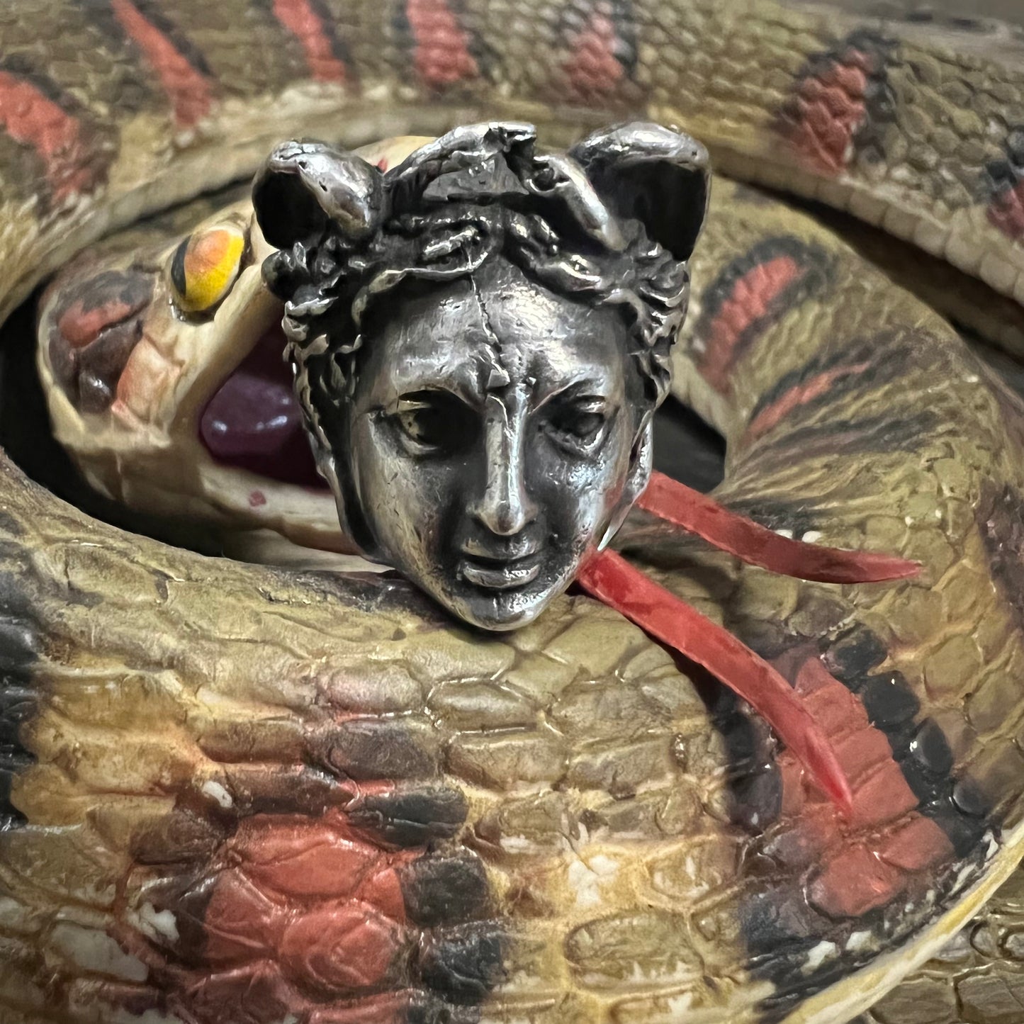 Vintage Sterling/.925 Medusa Ring