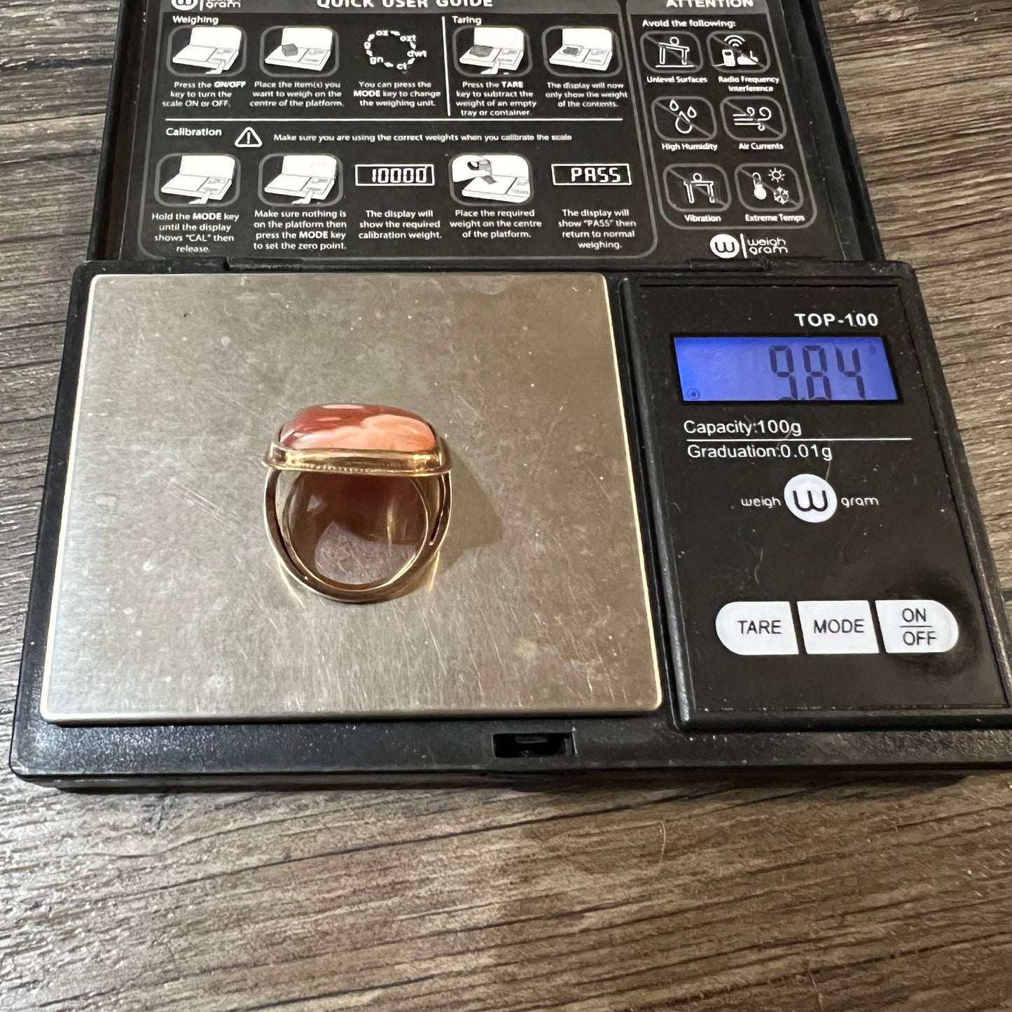 Victorian 14k Large Carnelian Stone Ring