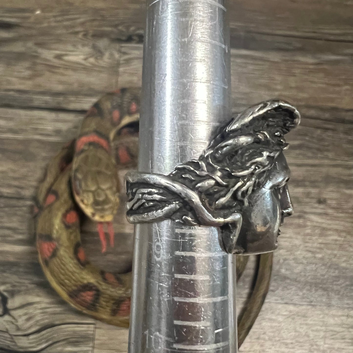Vintage Sterling/.925 Medusa Ring