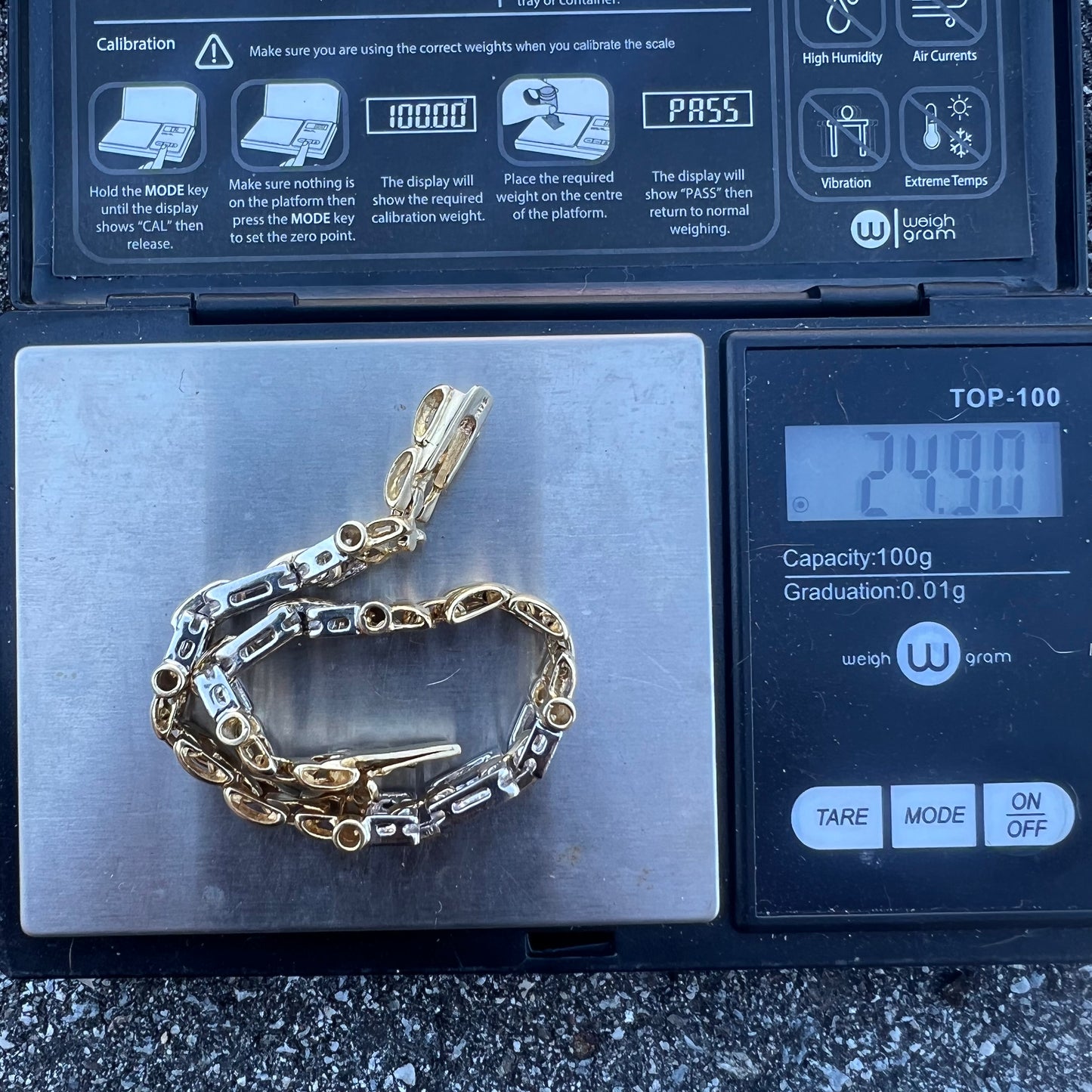 Vintage 14k Natural Diamond (1.0CTW) Cartier Style Panther Link Bracelet