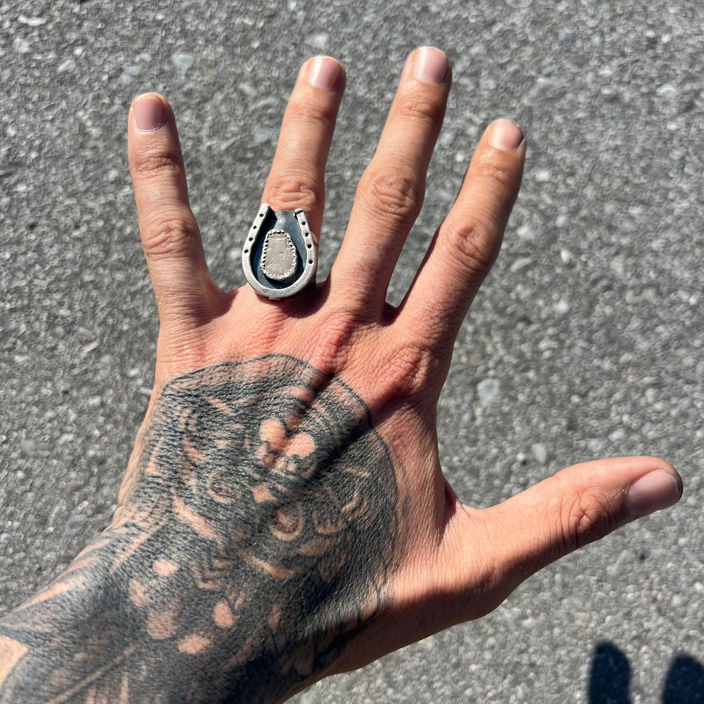 1920’s Sterling Silver Old Pawn Horseshoe Ring