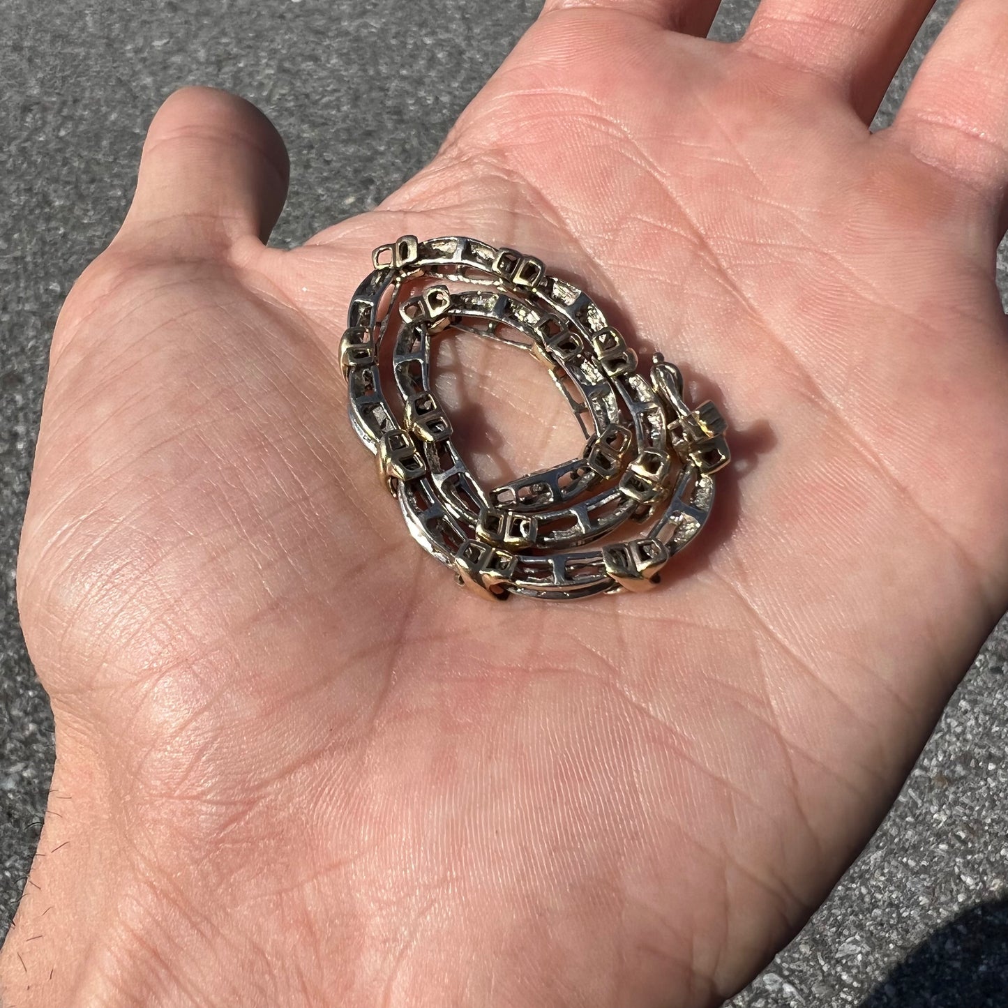 Vintage 10K Natural Diamond (2CT) Tennis Bracelet