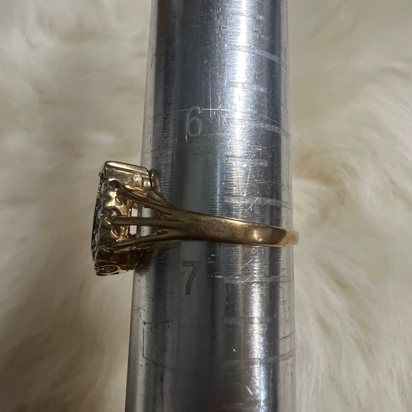 1980’s 14k Natural Diamond Horseshoe Ring