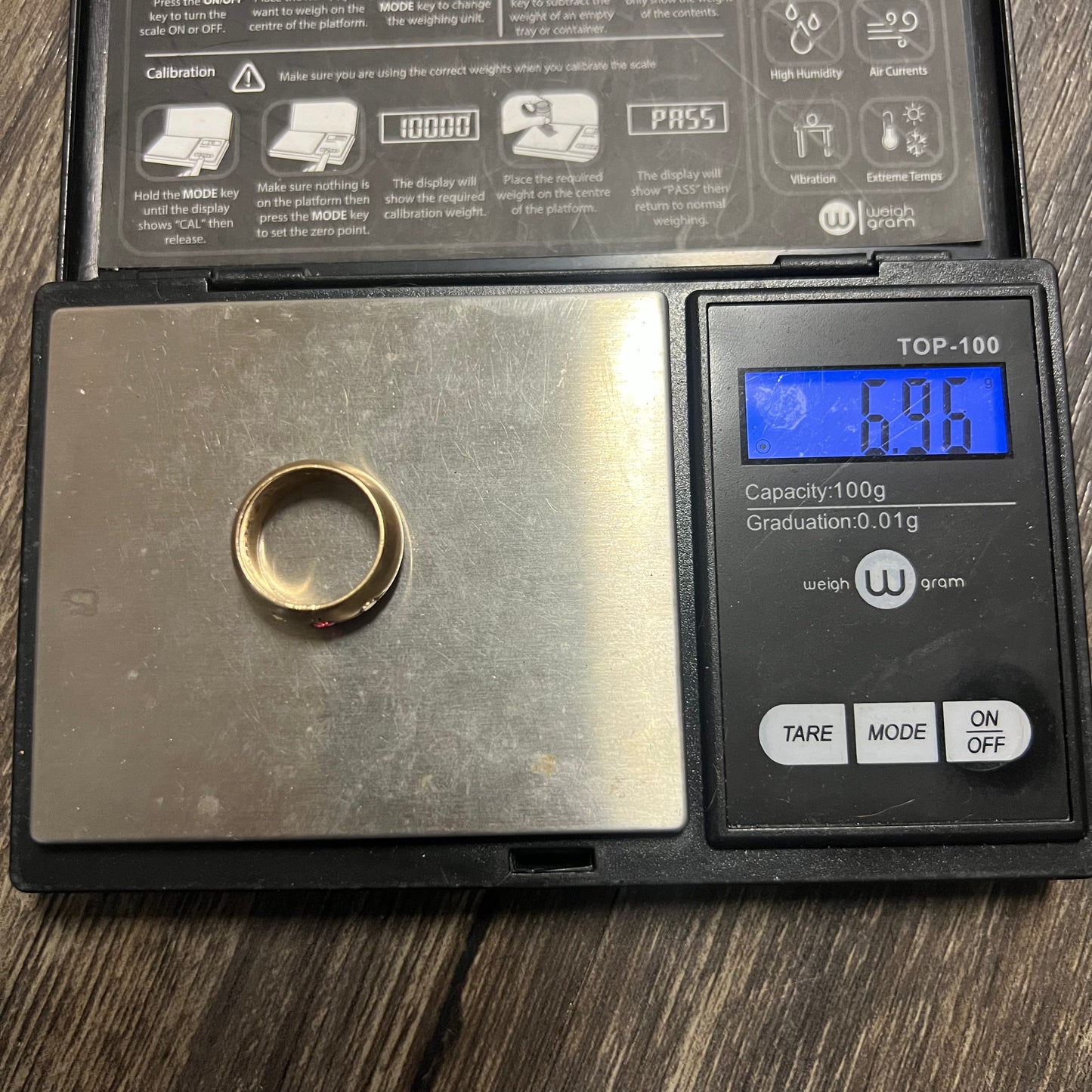 Mid-Century 14k Natural Diamond/Ruby Starburst Fat Donut Ring