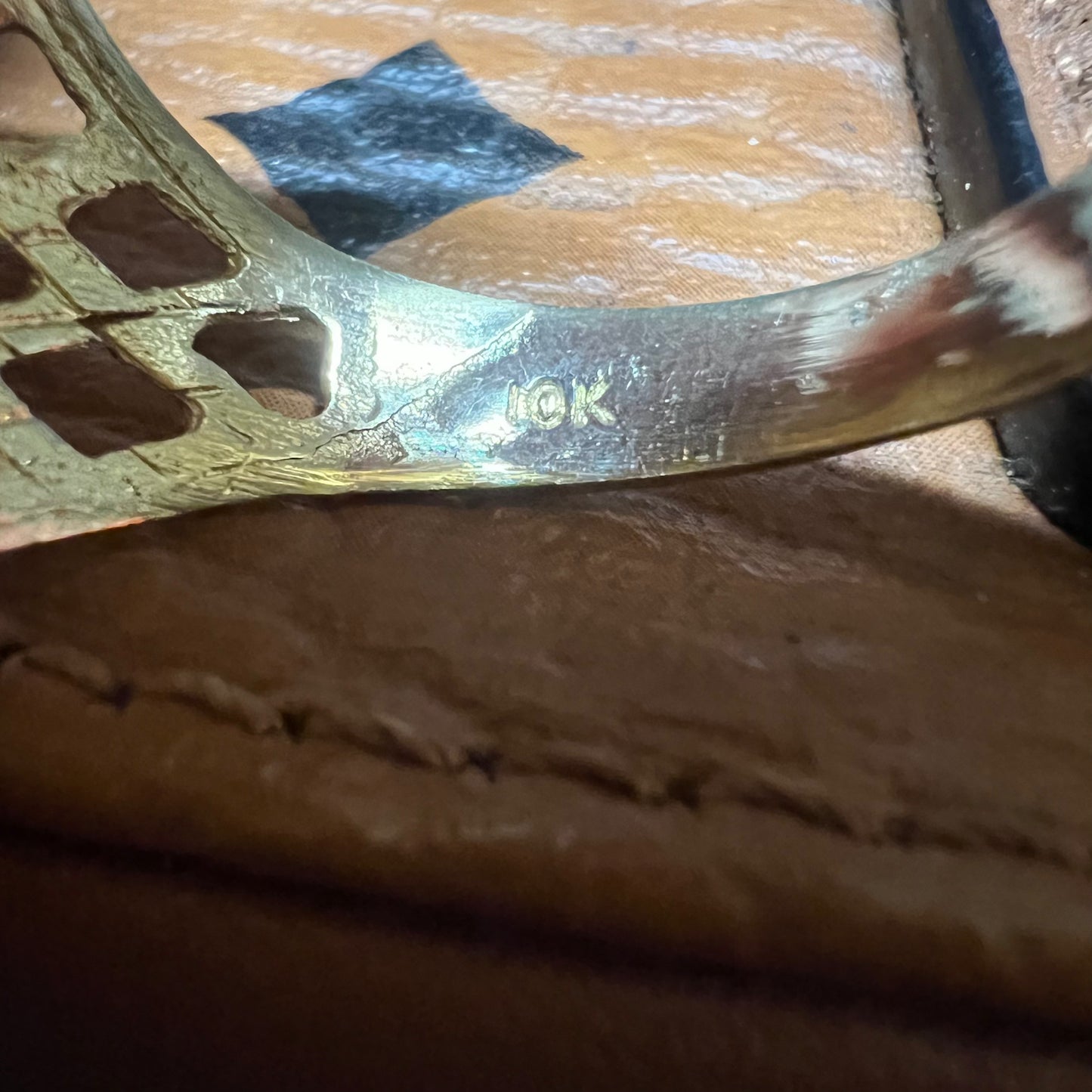 1990’s 10K Diamondcut Nike Octagon Ring