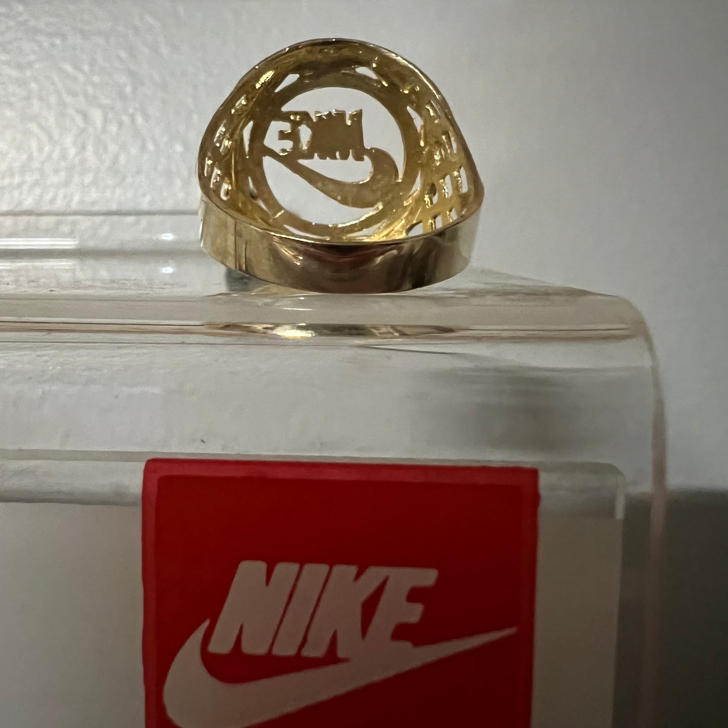 1990’s 10K Diamondcut Nike Octagon Ring
