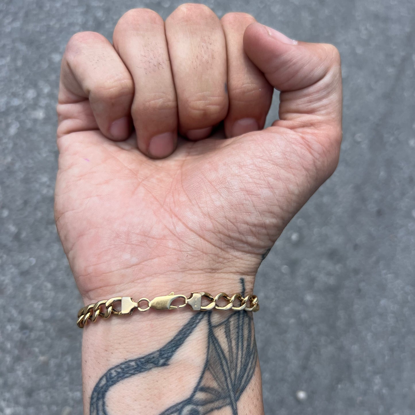 Vintage 18k Italian Cuban/Curb Link Bracelet