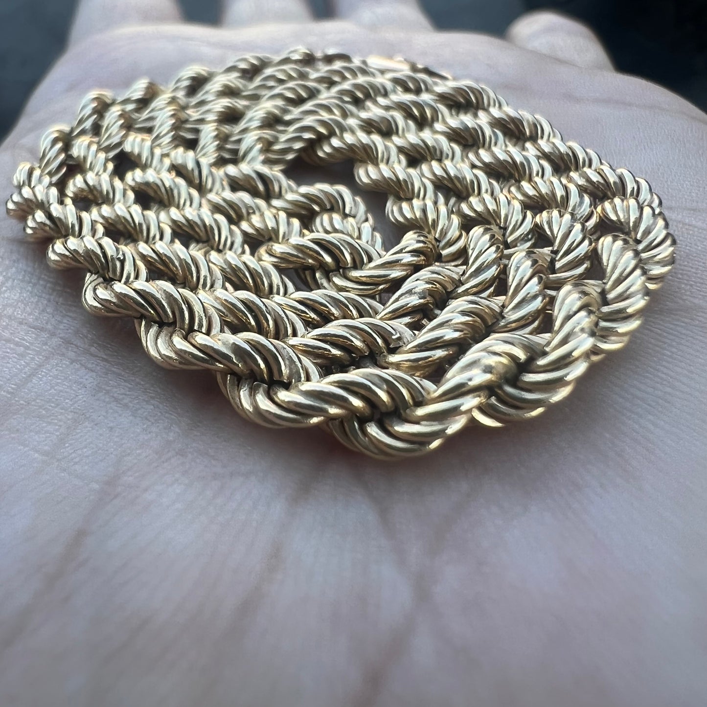1980’s 14k Thick Italian Rope Chain Necklace (18.5”)