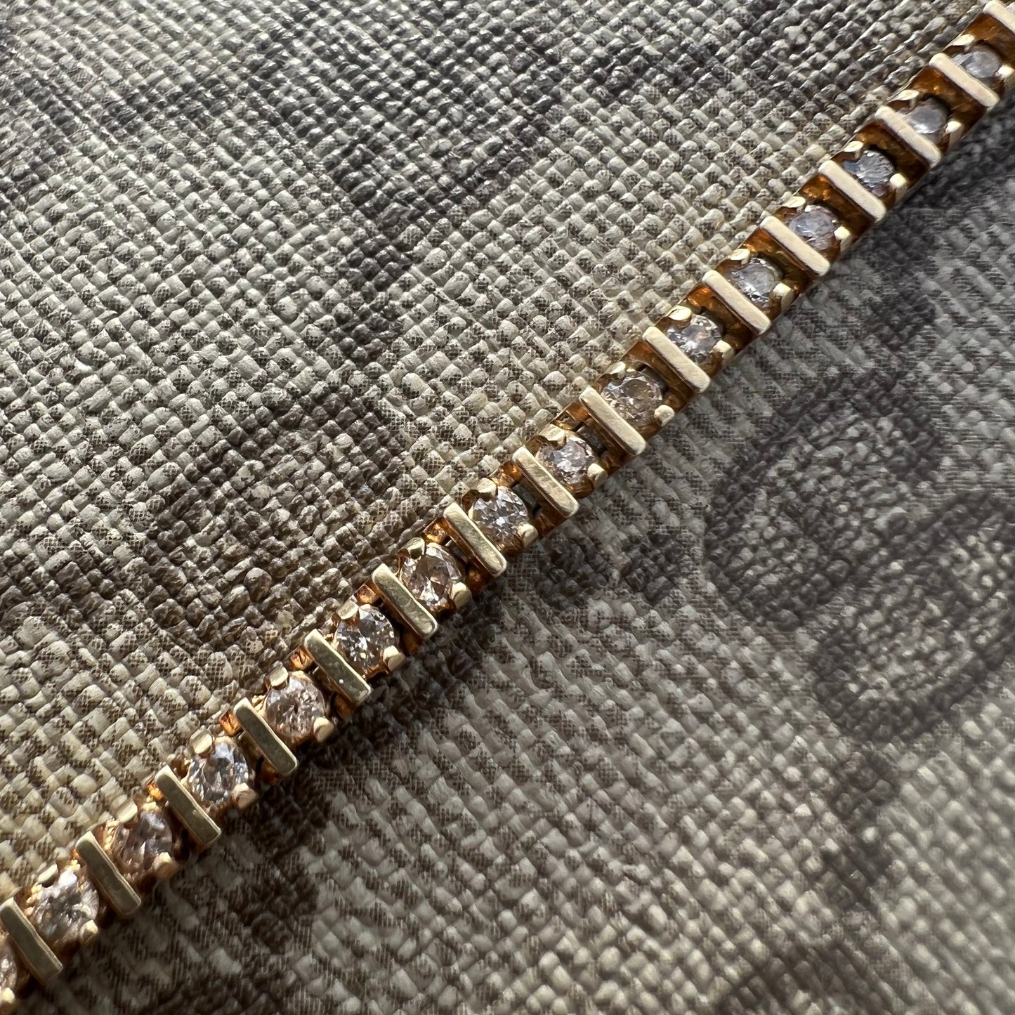 Vintage 14k Natural Diamond (2 CTW) Tennis Bracelet
