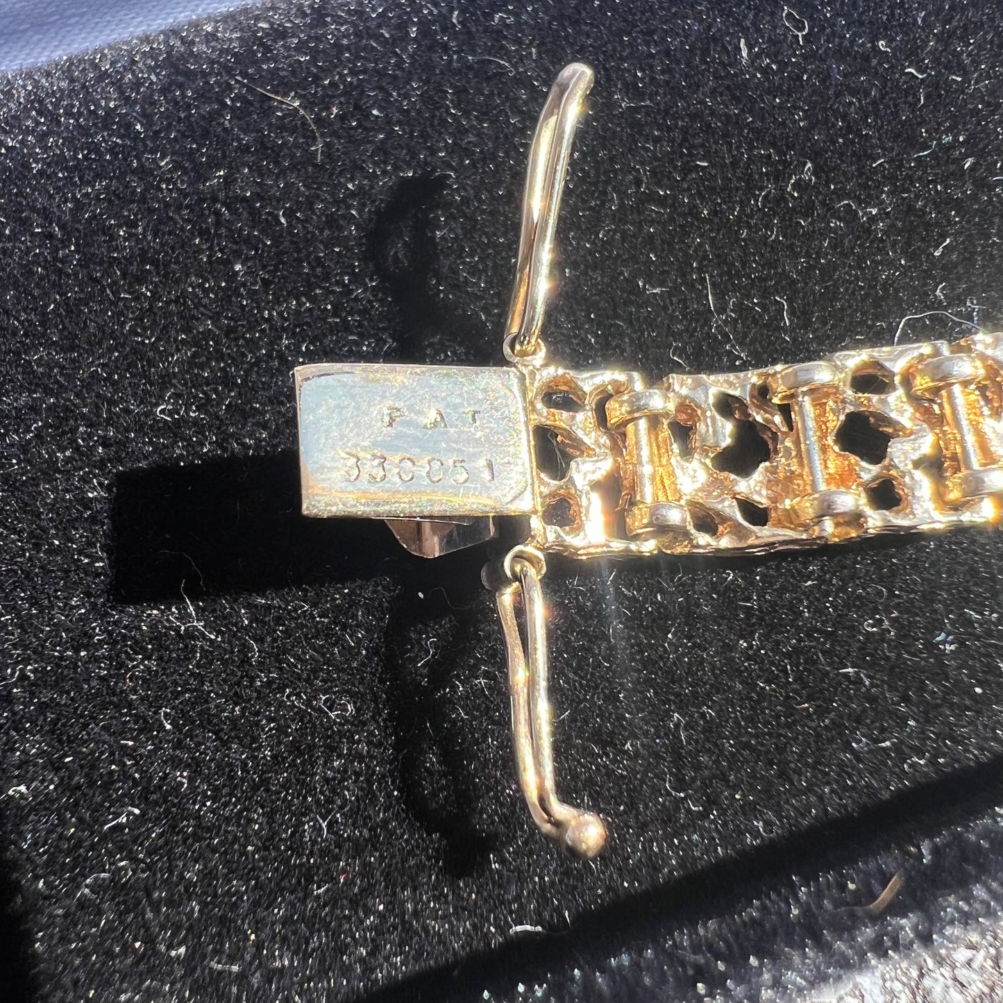 Late 1960’s-Early 70’s 14k Honeycomb Nugget Bracelet