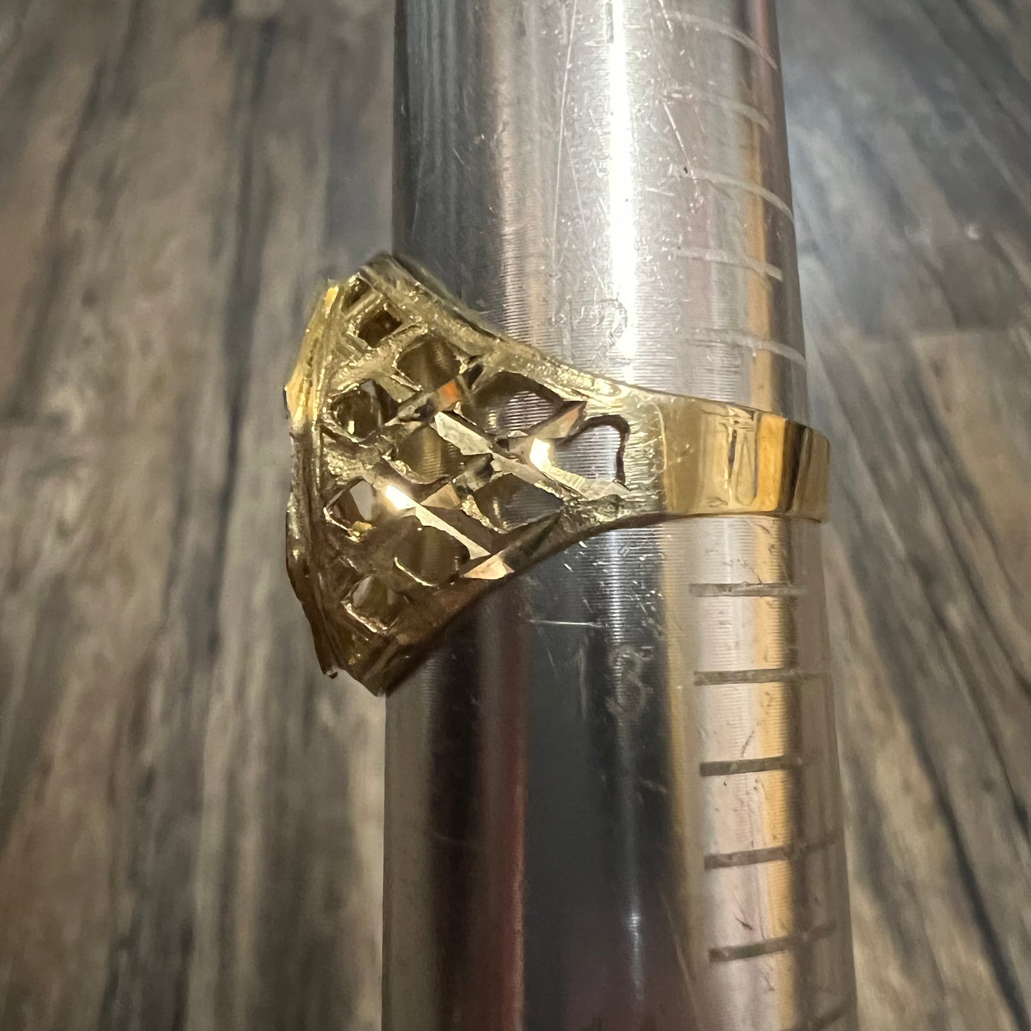 1990’s 10K Diamondcut Nike Octagon Ring