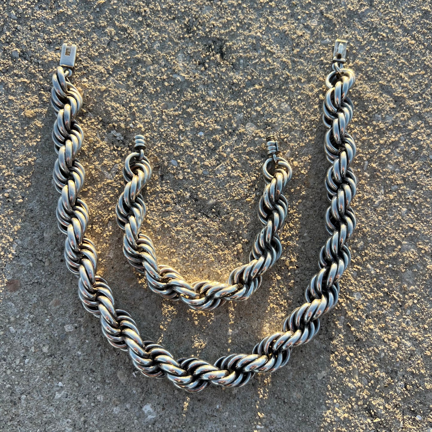 1980’s Super Heavyweight Taxco Sterling/.950 Fat Rope Chain