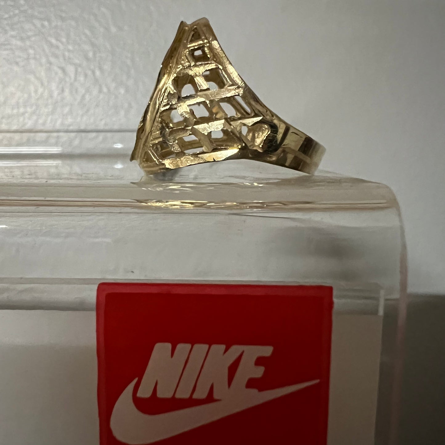 1990’s 10K Diamondcut Nike Octagon Ring