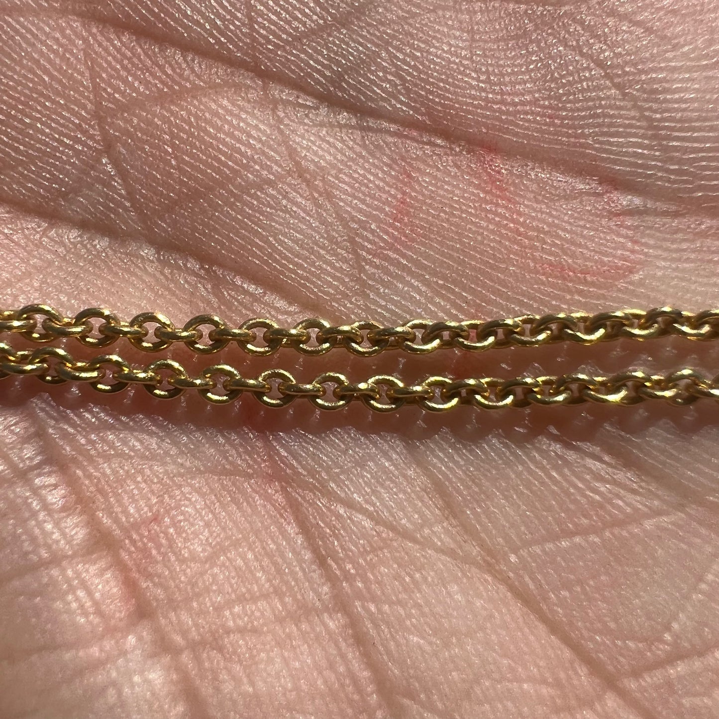 Vintage Solid 18k Cable Link Necklace