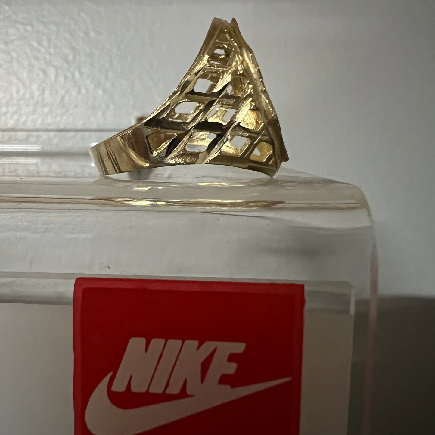 1990’s 10K Diamondcut Nike Octagon Ring